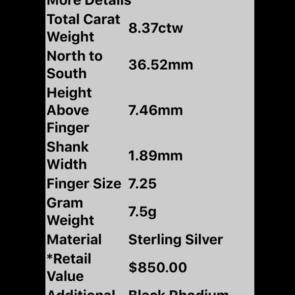 NWOT 8.37 CTW  $850 RETAIL VALUE TANZANITE MOONSTONE RING - Picture 10 of 13